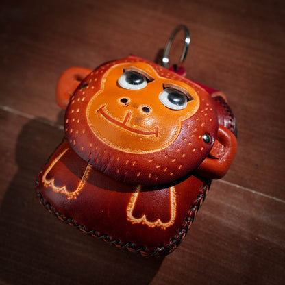 Funny Monkey Shaped Leather Coin Purse