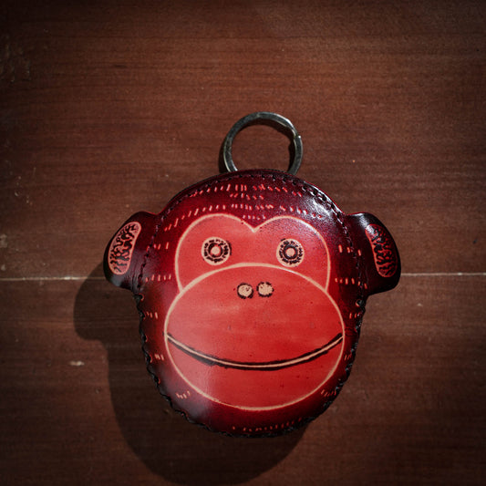 Big Mouth Monkey Shaped Leather Coin Purse