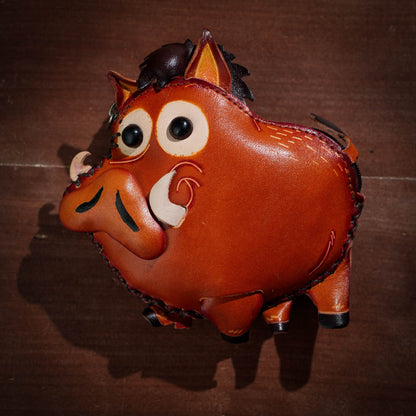 Boar Shaped Leather Coin Purse