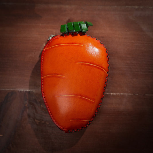 Carrot Shaped Leather Coin Purse